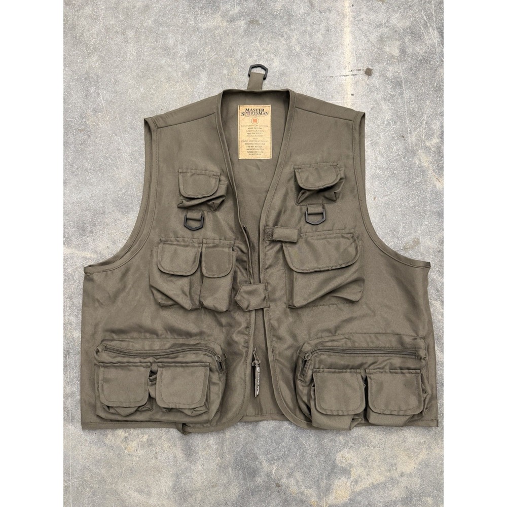 Master Sportsman Fishing Vest Mens Medium with Multiple‎ Pockets